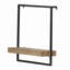 Étagère murale en fer et bois 15,7 po x 5,9 po x 17,7 po, décoration murale