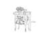 Commode peinte dans le salon.