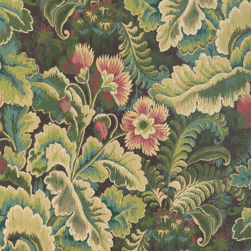 Barwick Floral Paper Wallpaper Roll, Antique