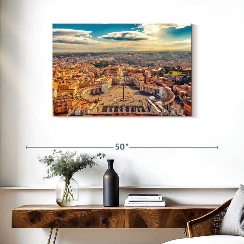 Sireci Sunny St. Peter's Square, 24" H x 36" W