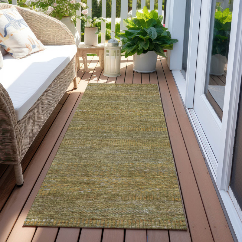 Tapis vert intérieur / extérieur Elenore , 2 pi 3 po x 7 pi 6 po