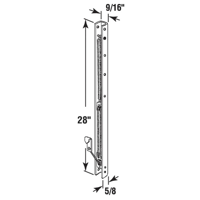 Prime-Line Window Block and Tackle Sash Balance (Single Pack), 0.75" H x 2" W x 31.88" D