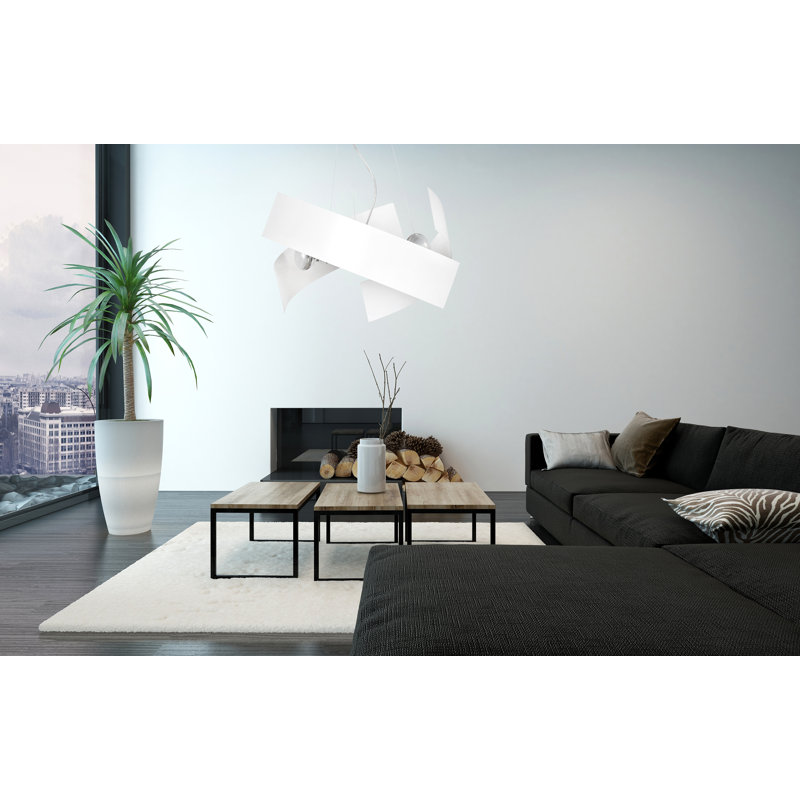 Oliviana 3 - Light Geometric Pendant, White
