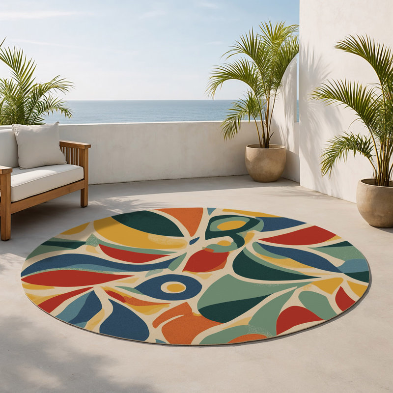 Tapis intérieur et extérieur Breezy Line, Rond 5 pi