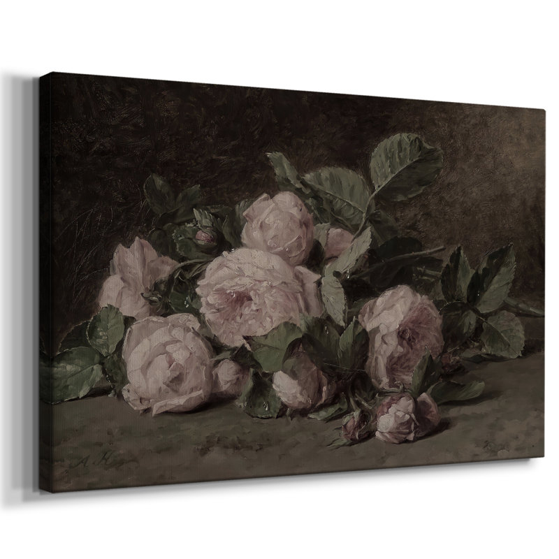 Botanique rétro - XXIII, H 19 po x l 28 po x P 1,5 po, Toile tendue