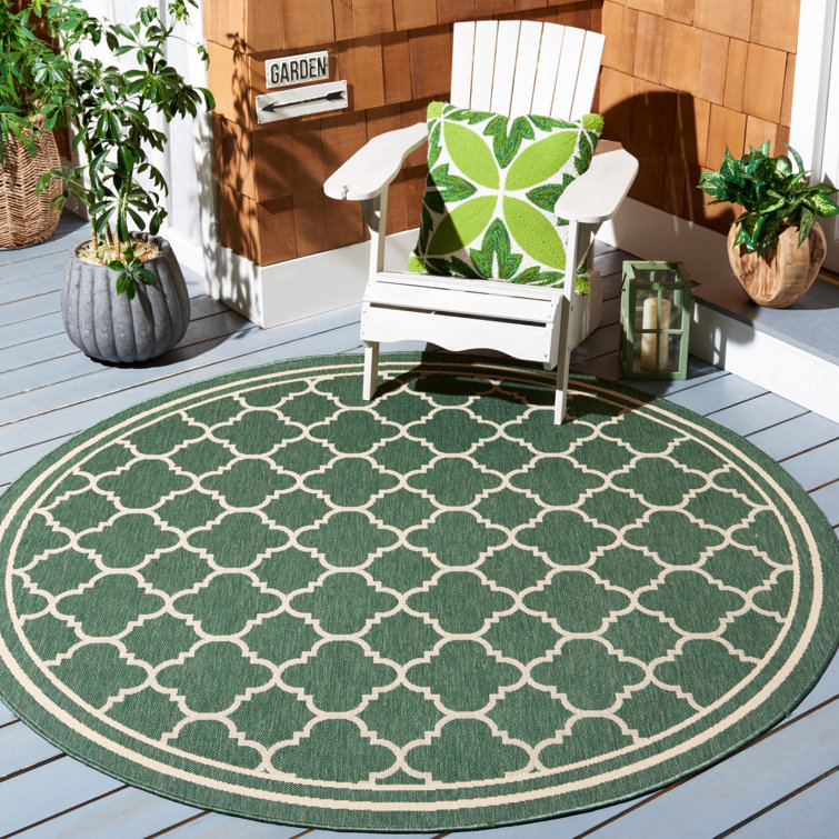 Courtyard Performance Geometric Indoor/Outdoor Area Rug