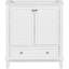 Base de meuble-lavabo blanc 30 po, armoire multifonctionnelle avec portes et tiroir, bois massif et planches, tablette réglable, base requise pour l'assemblage - 1 requis, style moderne-121109777