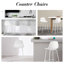 Tabouret de comptoir en polyuréthane à dossier bas H 26 po Botyo-895150712-894026192