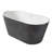 Transolid Finley Grande 67 in. x 29 in. Freestanding Soaking Acrylic Bathtub with Center Drain in Gloss Two-Tone Marble Grey and White-125937712