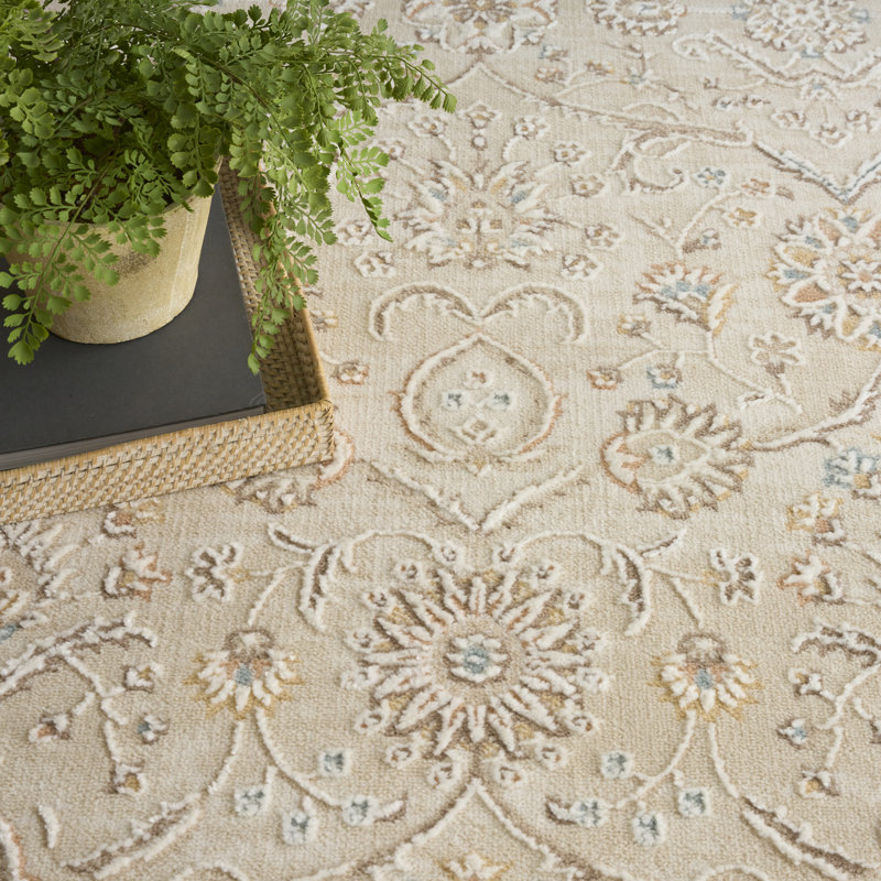 Nourison Isla 7'10" x 9'10" Ivory Vintage Indoor Rug, Rectangle 7'10" x 9'10", Ivory