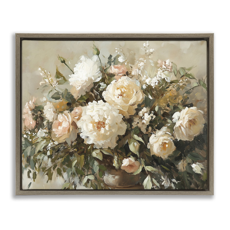 Cadre flottant Secret Garden Arrangement, design par Heidi Kuntz, Cadre flottant orme Montalcino, H 17 po x l 21 po