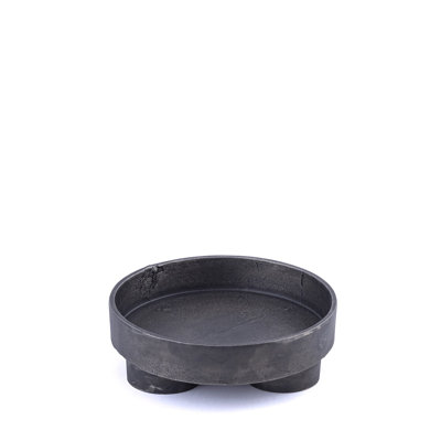 Plateau rond en aluminium gris Lg