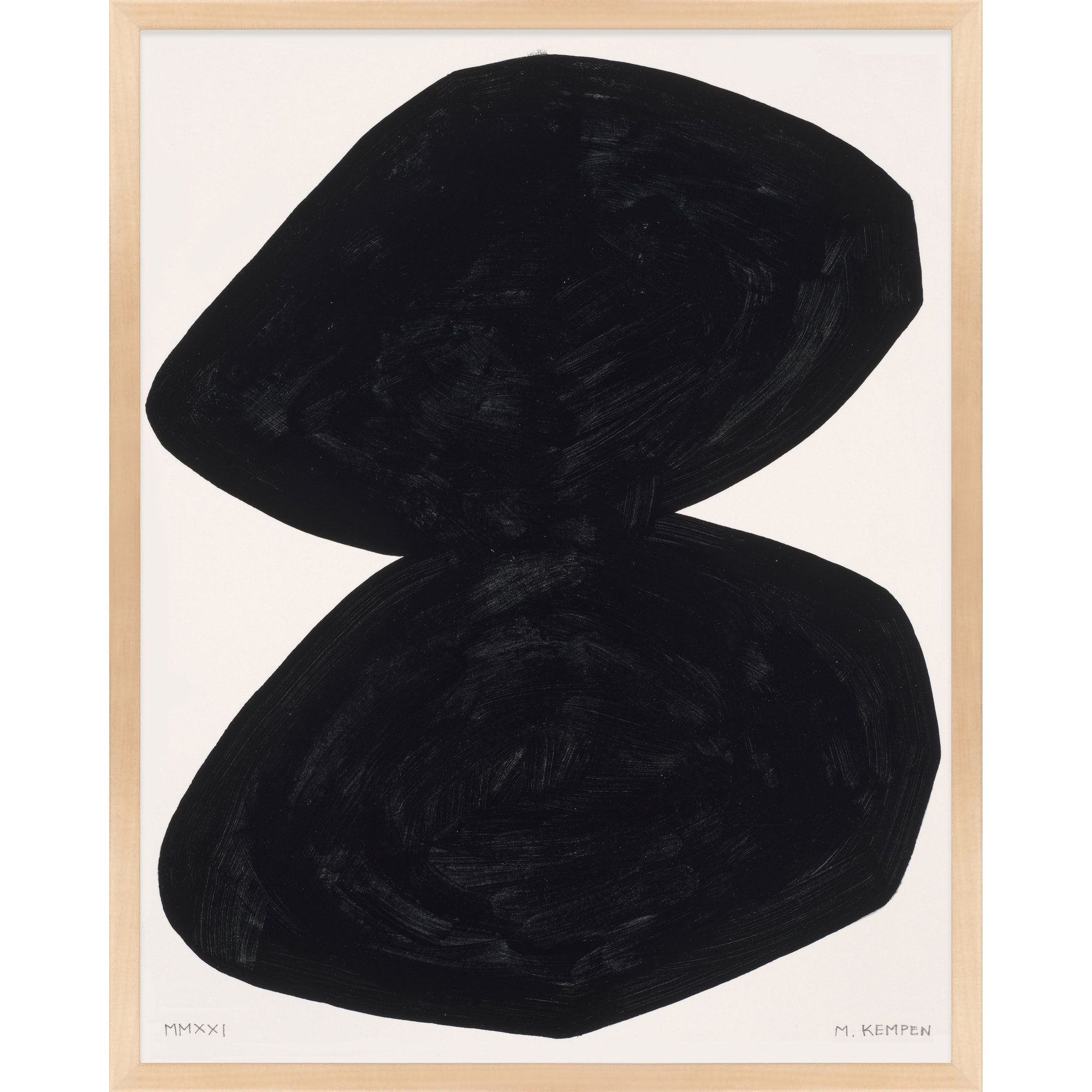 Module On White 2 by Michael Kempen, Brown, 50" H x 40" W x 1.25" D