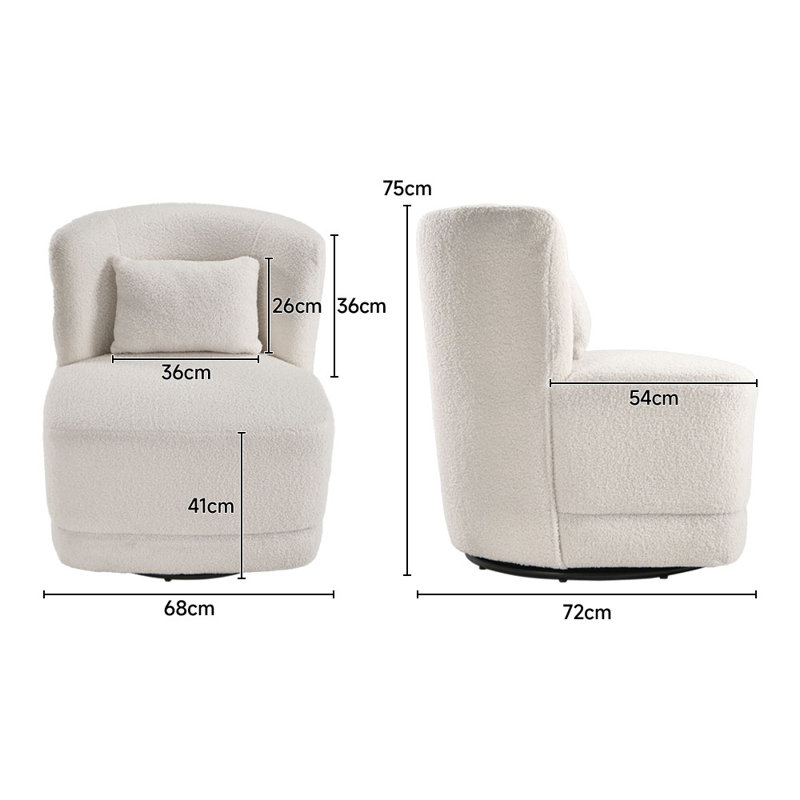 white Swivel Armchair