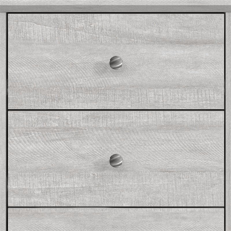 Commode double 6 tiroirs Tevrat, Chêne gris cendré