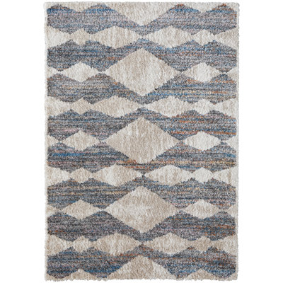 Tapis bohémien et éclectique en polyester Caide
