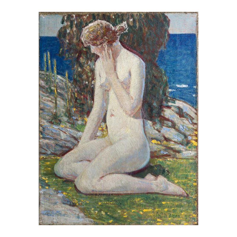 «The Nude» par Childe Hassam - estampe numérique, H 20 po x l 16 po