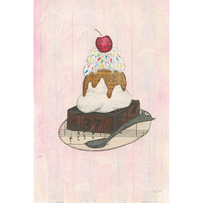 Sundae Delight IV by Courtney Prahl - No Frame Painting on Canvas, 122cm H x 81cm W x 3.8cm D