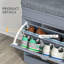Modern Shoe Rack Bench Storage Organizer With Cushion, 2 Drawers, Adjustable Shelf, Holds 8 Pairs-1818493017