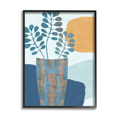 Vase d'eucalyptus occidental, soleil orange par Flora Kouta - impression