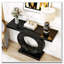 Console en miroir avec incrustation de diamant concassé, longue entrée-1327709729