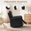 Fauteuil inclinable électrique berçant, fauteuil inclinable avec coussins réglables, accoudoirs ronds et port USB-131021890