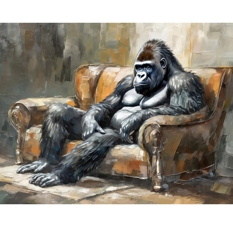 " Gorilla Couch ", 15" H x 18" W