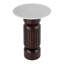 Wherry 17 in. W Round Marble and Wood Side Table