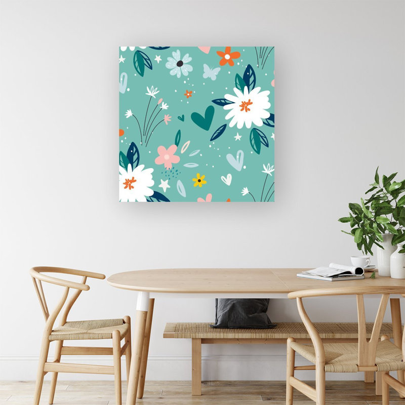 Garden Summer Flowers - Wrapped Canvas Print