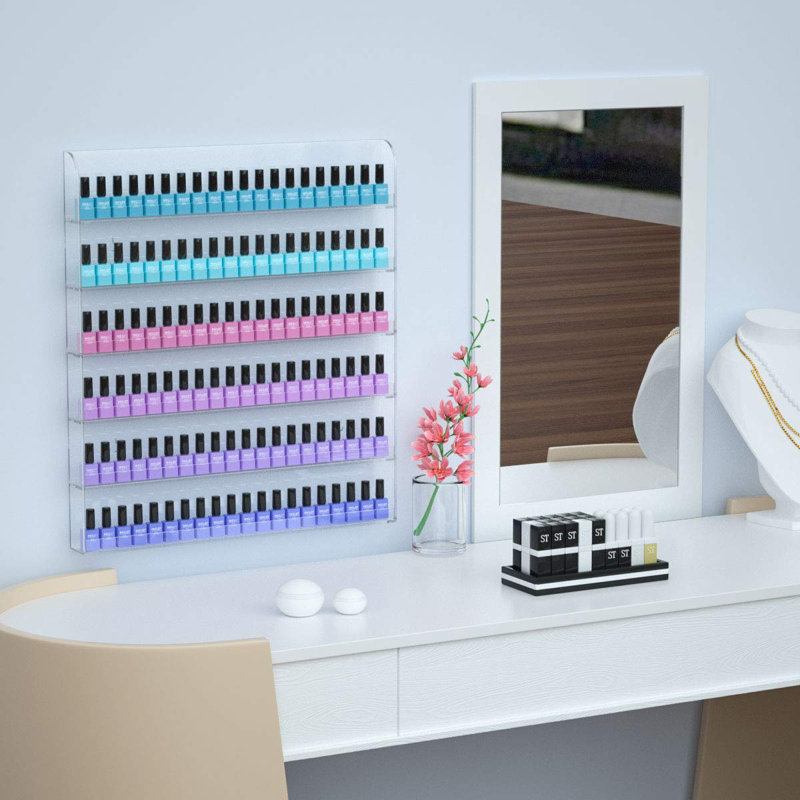 Azzitta 6 Piece Acrylic Floating Shelf