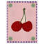 «Lush Duo 1 Cherry» par Shatha Al Dafai, reproduction d'art sur toile encadrée