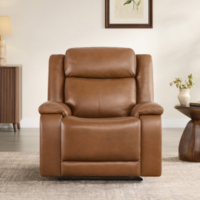 Fauteuil inclinable électrique en cuir véritable Zero Wall