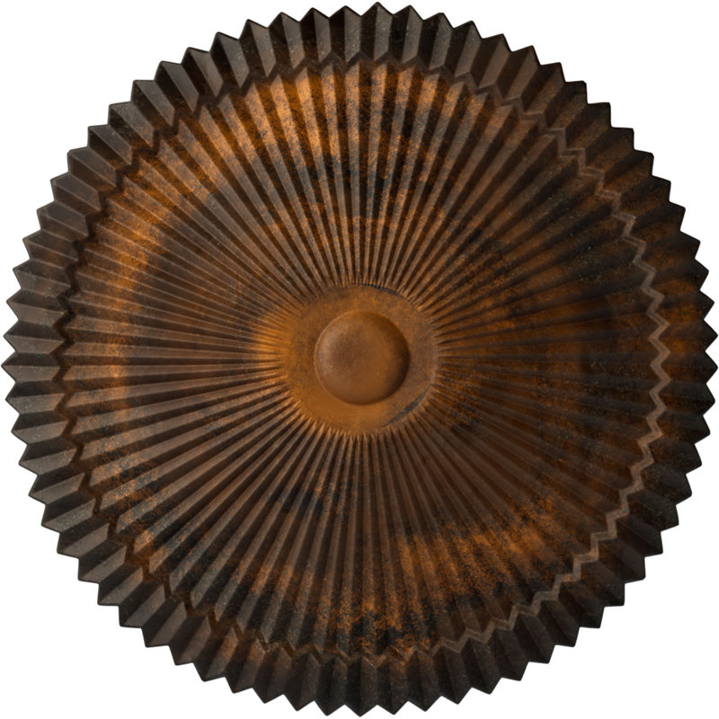 Médaillon de plafond 24 po x P 3 po Shakuras (convient aux auvents de 5 po ou moins), rouille