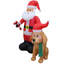 Décoration de jardin gonflable de Noël pour jardin gonflable de Noël avec canne de bonbon et chien