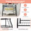 Twin Over Double Metal Bunk Bed Upper Single Lower Double Iron 1-Piece Bunk Bed Black - With Guardrails and Sturdy Ladder