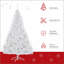 Sapin de Noël artificiel Douglas 6 pi avec branches réalistes, 250 lumières DEL blanc chaud et 1000 pointes, blanc