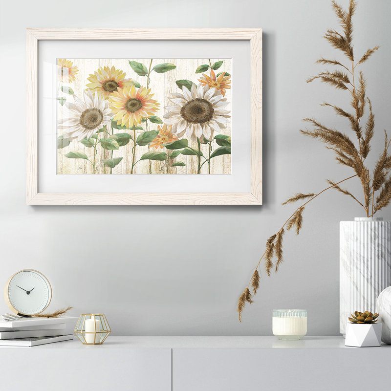 Sunflower Surprise, reproduction d'art encadrée, Blanc, H 14 po x l 20 po x P 1,5 po