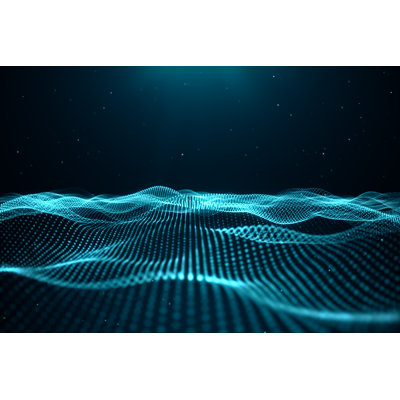 Wave Of Particles - Wrapped Canvas Print