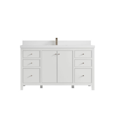 Meuble-lavabo simple 60 po avec plateau Chicago