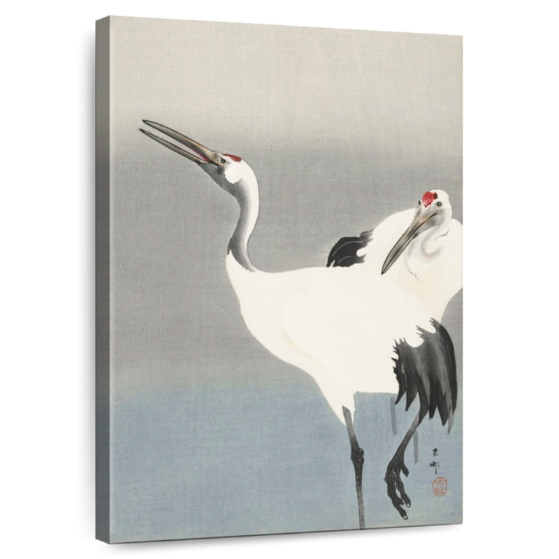 Brampt Two Cranes 1900-1930, 39" H x 26" W