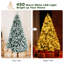 Arbre de Noël vert pin floqué / givré avec lumières DEL-1197911000