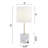 Winifred 19 in. White Modern Resin For Bedroom/Living Room Bedside Desk Nightstand Single accent Small Table Lamp With Linen Drum Shade And USB Port