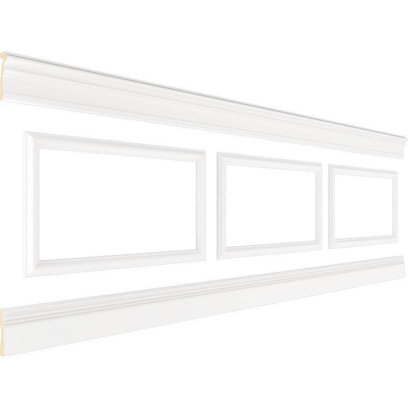 94 1/2”L Ashford Square Panel Traditional Wainscot Panelling Kit