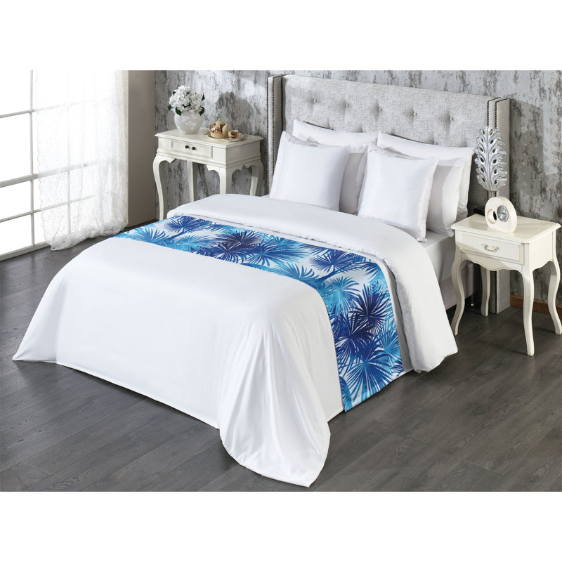 Tapis de lit Ambesonne Palm Tree Chill Hawaii Woodland, Très grand lit