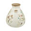 6.7X6.7X7.7" Round Ceramic Accent Vase With Multi-Coloured Floral Motifs
