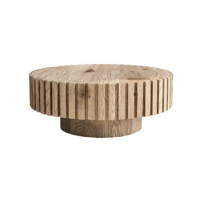 Table basse de 31,4 po, texture en bois naturel, design minimaliste moderne, équilibre visuel amélioré, apparence facile à assembler, multifonctionnel et stable