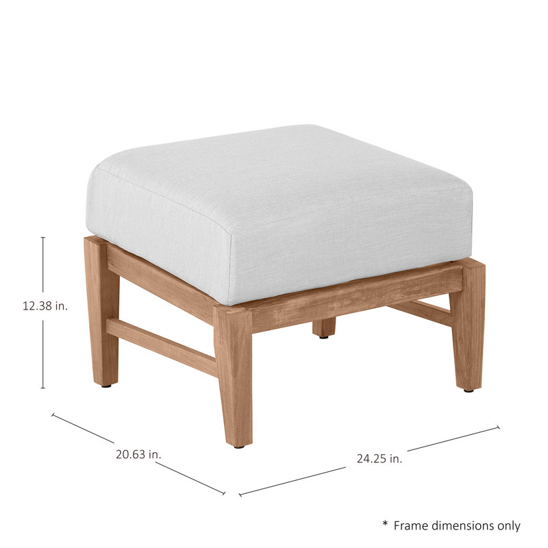 Croquet Teak Ottoman, Croquet Teak #4 Natural Teak