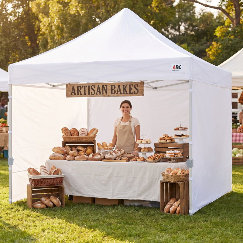 Commercial 10 ft. W x 10 ft. D Instant Shade Pop-Up Canopy The Pop Up Canopies, 10ft x 10ft, White