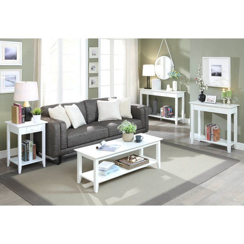 Console de 48 po avec tablette Carbin, Blanc