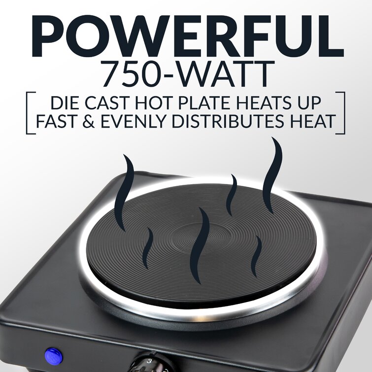 HomeCraft Plaque de cuisson électrique à plaque chauffante à un brûleur de  comptoir portatif, 750 watts, contrôle de la température réglable et  Commentaires - Wayfair Canada